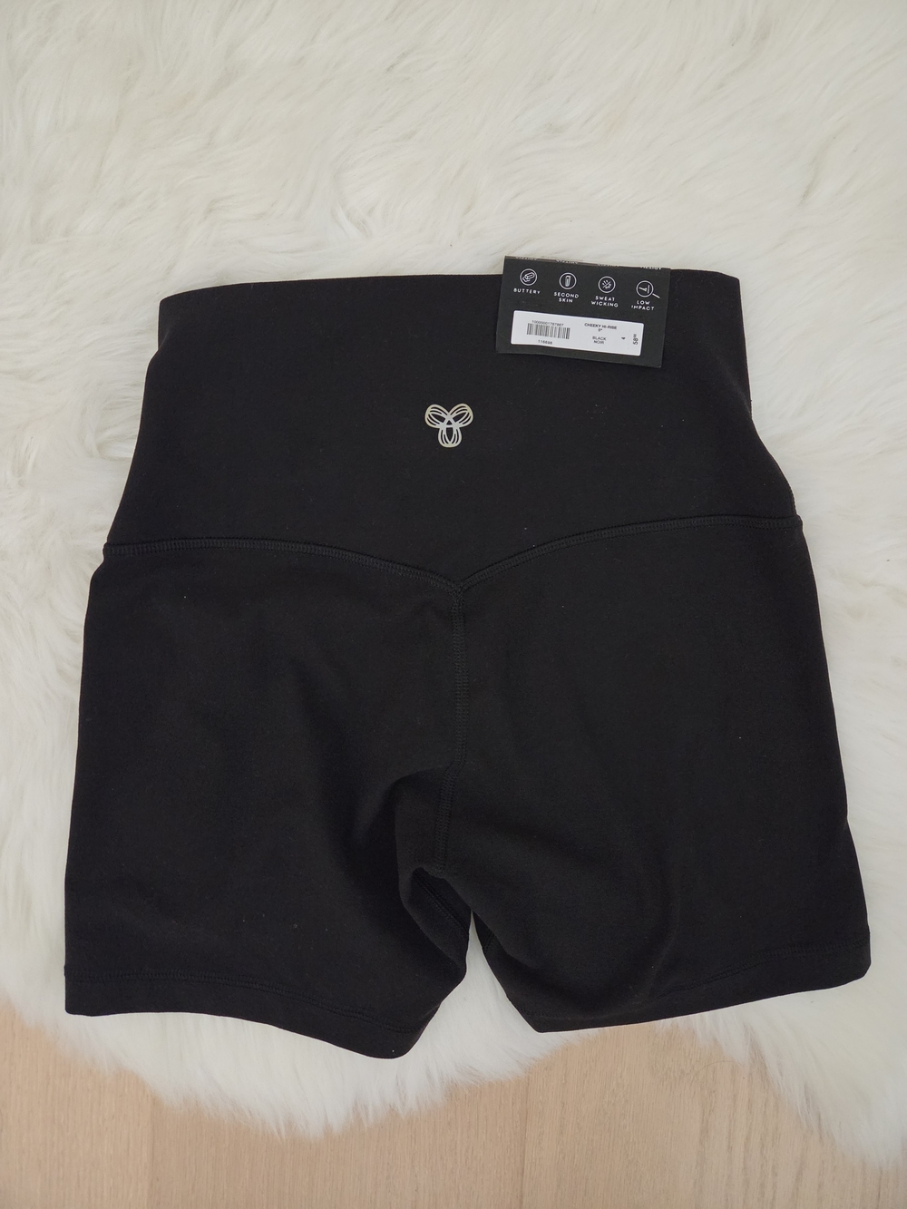 Aritzia Golden High-Waist Black Performance Butter Shorts